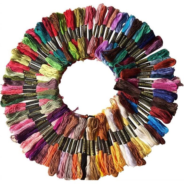 Bangcool 100 Skeins Embroidery Thread 100 Colors Cross Stitch Thread Embroidery Floss