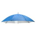 thumbnail image 1 of Uxcell Sombrero Paraguas de 30 Pulgadas, Sombrero Paraguas Manos Libres para Pesca y Camping, Azul Gota de Lluvia, 1 of 7