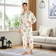 thumbnail image 3 of Adult Christmas Onesie Tea Cup Bread Slice Egg Adult Zipper One-Piece Pajamas Unisex Pajamas with Pockets, 3 of 6