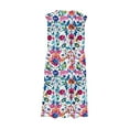 thumbnail image 4 of Pisexur Robe Décontractée pour Femmes Mode Florale Débardeur Sans Manches Robes d'Été pour Femmes Tendance Col en V Boutonnée Robe Évasée avec Poches Douce Extensible Robes d'Été pour Femmes Couvre-Maillot de Plage P-2TG Multicolore, 4 of 8