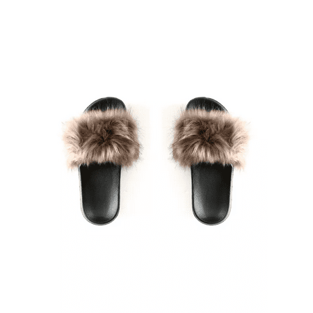 

Faux Fur Slides
