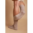 thumbnail image 2 of Lightweight Latex-Free 100% Organic Cotton Crew Socks (2 pairs /pack | Size: M | Color: Melange Brown ), 2 of 4