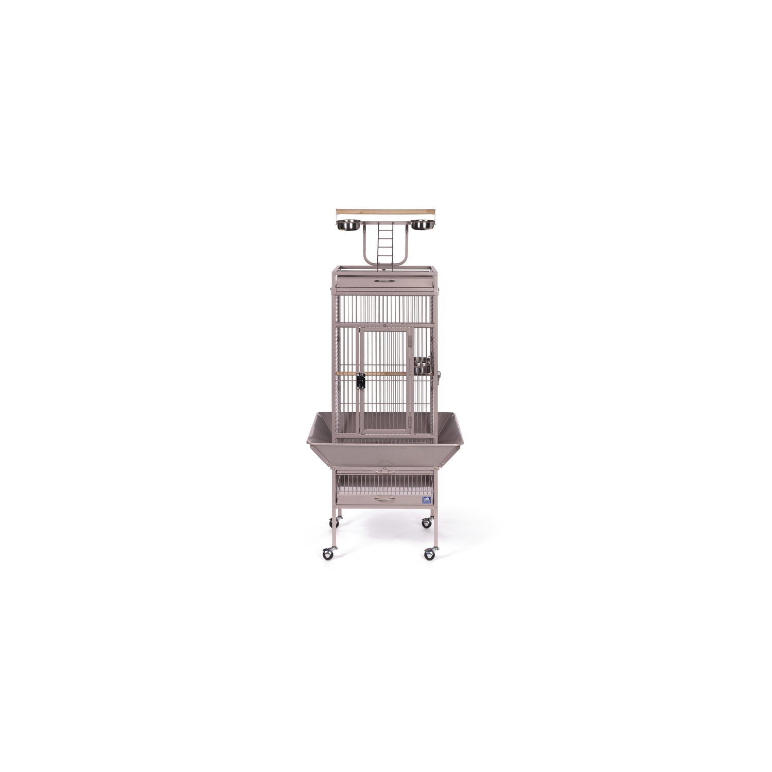 HomeStock Retro Renaissance Iron Select Bird Cage with Elegant Design, Durable Construction, Easy-Clean Tray-Color:Blush