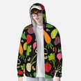 thumbnail image 4 of Goofa Cartoon Vegetables Printed Women's UPF 50+ Sun Protection Hoodie Jacket Lightweight Long Sleeve Sun Shirt for Women with Pocket Hiking Outdoor-, 4 of 9