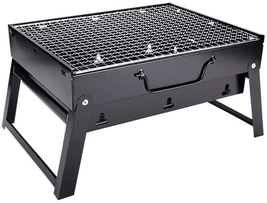 Stainless Steel Foldable Mini Barbecue Charcoal Grill for Camping Hiking 