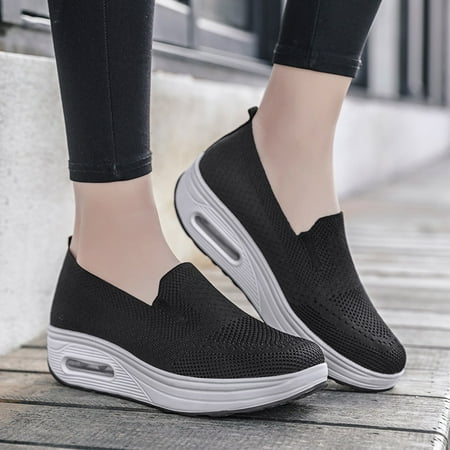 

Tangnade Winter Clearance Fashion Mesh Casual Shoe Thick Bottom Rocking Shoe Student Working Sneaker for Women