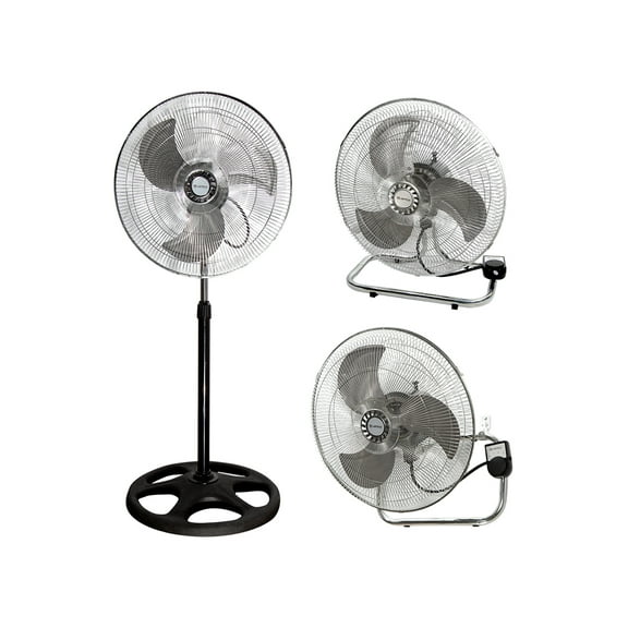Ventilador 3 en 1 "18 Triple Función Piso Pie Pared Plata LámparaYa Artfan 23067-4 / 3 en 1 / Ventilador de Pie