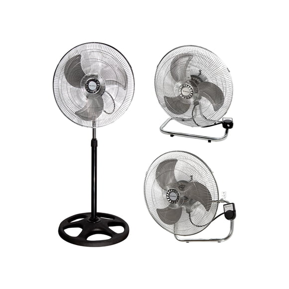 Ventilador 3 en 1 "18 Triple Función Piso Pie Pared Plata LámparaYa Artfan 23067-4 / 3 en 1 / Ventilador de Pie