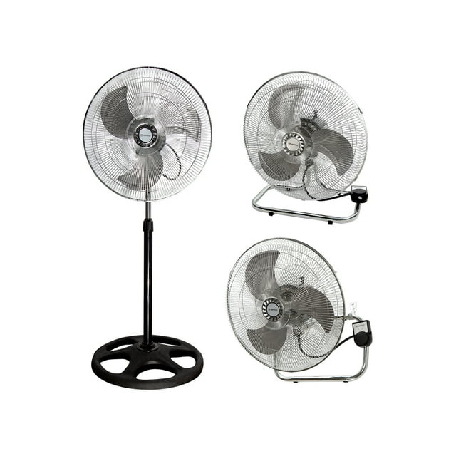 Ventilador 3 en 1 "18 Triple Función Piso Pie Pared Plata LámparaYa Artfan 23067-4 / 3 en 1 / Ventilador de Pie