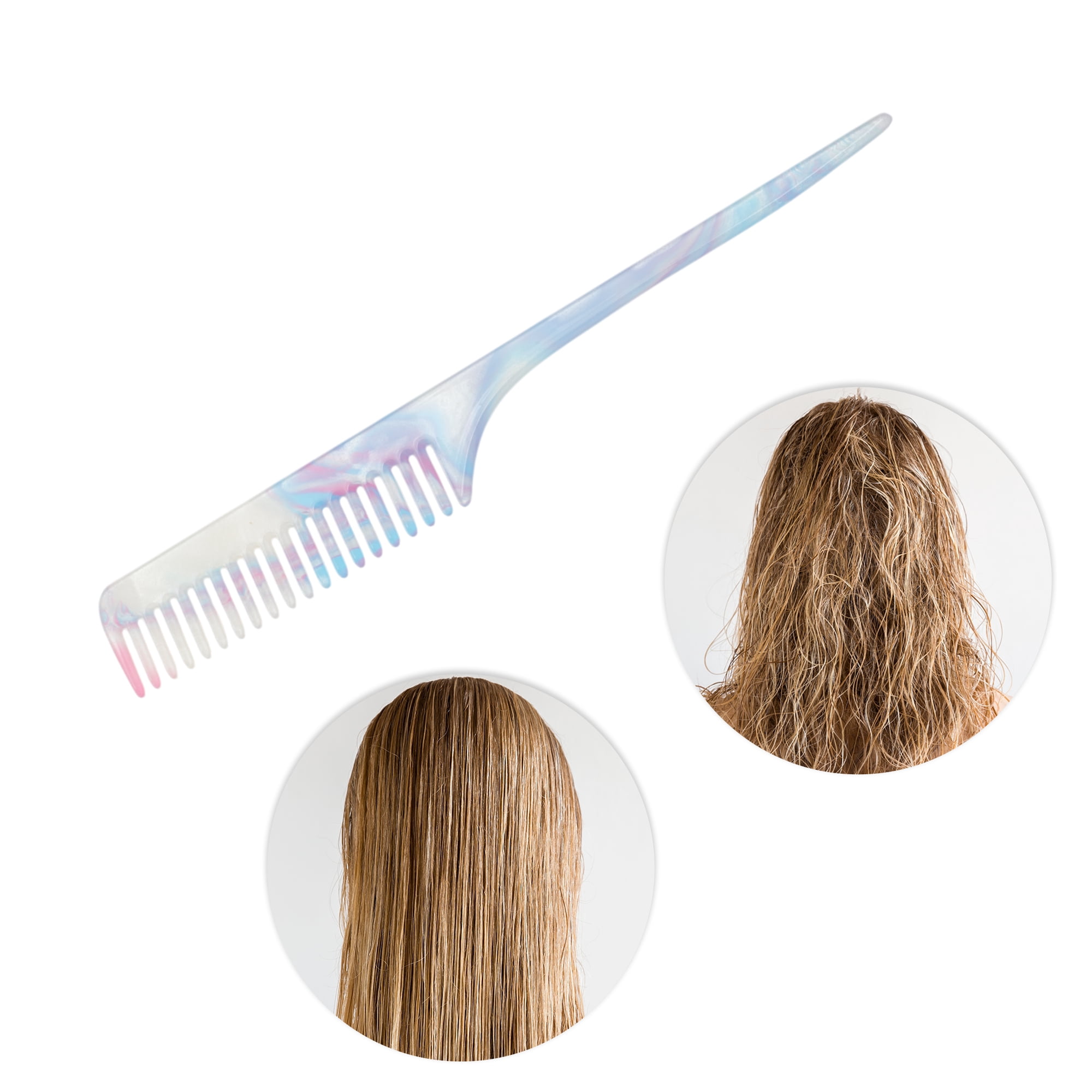 Unique Bargains 1 Pc Simple Vintage Rat Tail Comb for All Hair Types Blue