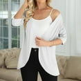 thumbnail image 2 of Ruimatai Women's Lightweight 3/4 Sleeve Cardigan Soft Casual Open Front Sweater Comfortable Round-Neck Loungewear for Home Office, 2 of 8