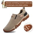 thumbnail image 3 of Hiking Shoes for Men Laceless Suede Breathable Slip Resistant Boots Lightweight Sneakers for Outdoor Walking Trekking Trail, 3 of 7