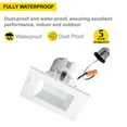 thumbnail image 6 of 4 Inch Square Recessed Retrofit LED Downlight (4 Pack) 11W, 120V, 750 Lumens, 5 Color Options: 2700K-5000K Daylight, ETL, ES, JA8, T24 Compliant, White Trim, 6 of 6