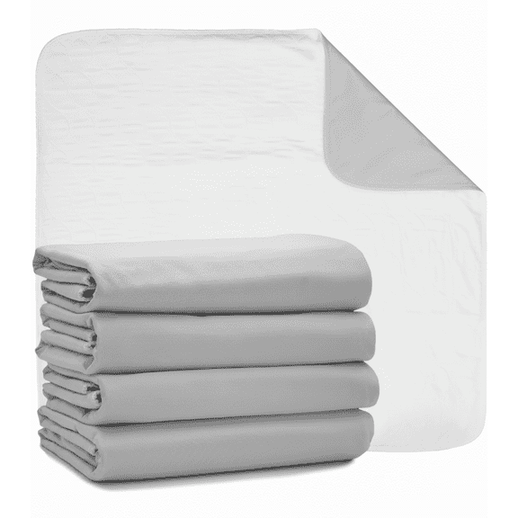 2 Bed Pads Washable Incontinence Underpad Chucks Absorbs 6oz 34 x 36 - Gray