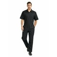 thumbnail image 1 of TOPTIE Men\'s Short-Sleeve Coverall Work Jumpsuit Lightweight with Zipper Front Elastic Waist, Black Coverall, 1 of 7