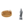 thumbnail image 1 of Elegante Cesta De Frutas Y Plato De Pan Con Adorno De Estatua De Guan Yin, Figura Tradicional De Kuanyin, Escultura De Buda Femenina Para Exhibición De Escritorio., 1 of 8