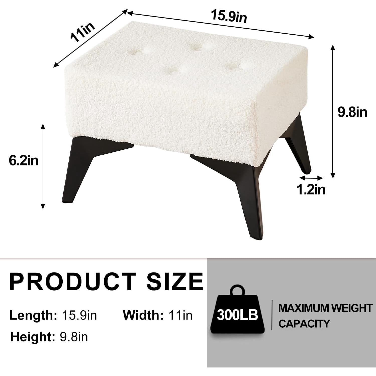 Ottoman with Iron Legs