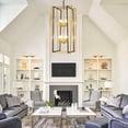 thumbnail image 2 of LovingAHome 8-Light Black Gold Farmhouse Chandelier, Industrial Geometric Hanging Pendant Light for Living Room Foyer, 2 of 8