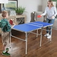 thumbnail image 3 of Costway 60'' Portable Table Tennis Ping Pong Folding Table with Accessories Indoor Game Blue, 3 of 10