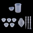 thumbnail image 1 of 11PCS Copas de Silicona para Resina 100 Ml, Copas de Silicona Antiadherentes, Copas de Resina , Herramientas de Pegamento Palos para Resina Soledad Vasos para mezclar de resina epoxi, 1 of 10
