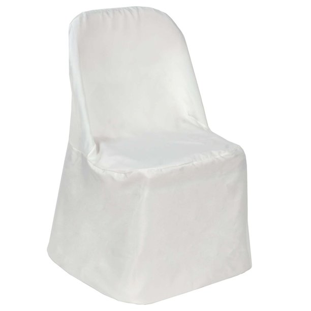 Efavormart Ivory Linen Polyester Folding Chair Cover Dinning Chair Slipcover For Wedding Party