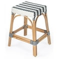 thumbnail image 1 of Butler Specialty Company Robias Rattan 24.5" Counter Stool - White & Navy Stripe, 1 of 7