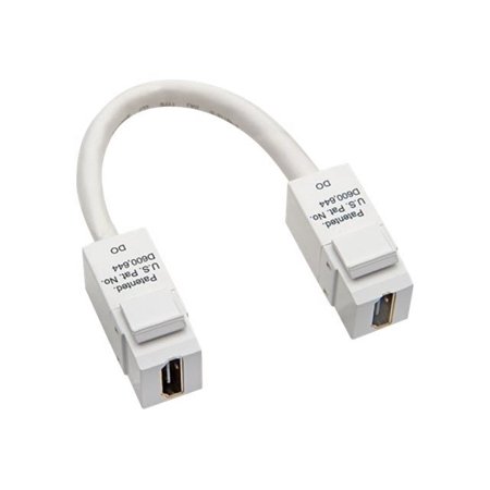 UPC: 0849160007456 | Platinum Tools 775WH-1C Keystone Jack  HDMI to HDMI Pigtail  Clamshell  White