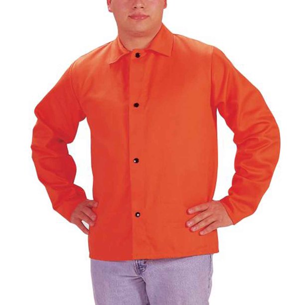 Tillman 6230D HiVis FR Cotton Welding Jacket, 30" 9 oz, Orange, 2X
