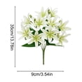 thumbnail image 3 of Artificial Lilies Bouquet for Weddings and Events, Faux Floral Decor, Waterproof, Minimal Maintenance, Ideal for Photography and Ambiance Styling White, 3 of 6