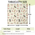 thumbnail image 2 of Chihuahua and Floral Yellow Pattern Square Fitted Tablecloth with Elastic Edge, Washable Table Cover for Home Kitchen Party and Daily Decor 36in(91cm), 2 of 5