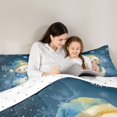 thumbnail image 5 of Castle Fairy Kids Kawaii Xmas Snowman 2-Piece Twin Comforter Set, Gradient Christmas Snowflakes Happy New Year Breathable Bedding, 5 of 8