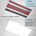 thumbnail image 3 of 1 Pack Red And Black Strip Fluorescent Light Covers for Ceiling Lights Classic Modern Art Abstract Magnetic Ceiling Light Covers Overhead Light Filters for Office Classroom Home, 3 of 9