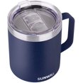 thumbnail image 1 of 14 oz Coffee Mug, Vacuum Insulated Camping Mug with Lid, Double Wall Stainless Steel Travel Tumbler Cup, Coffee Thermos Outdoor, dark blue, 1 of 5