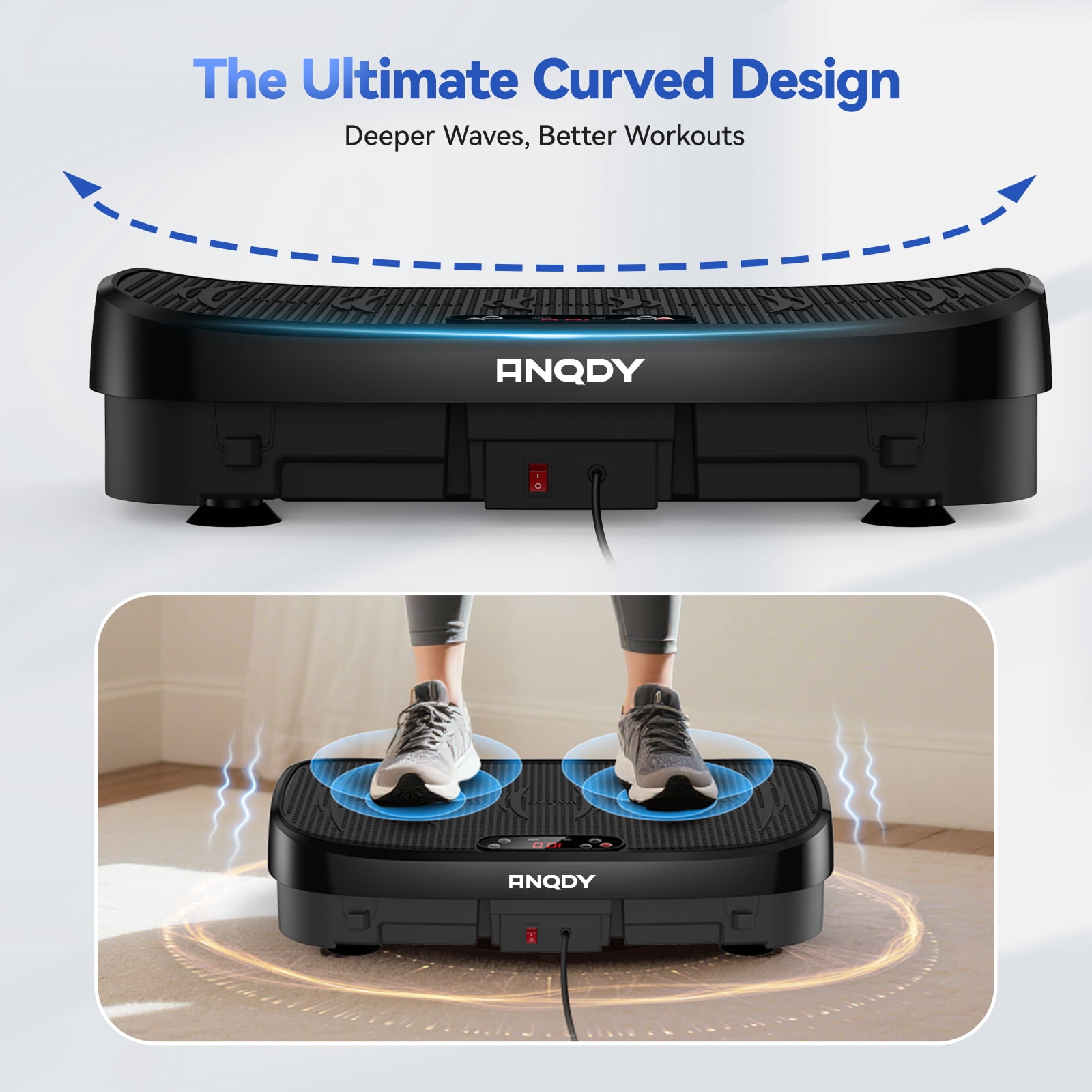 Anqdy Vibration Plate Exercise Machine for Home Fitness & Whole Body Workout, 450 Lbs Capacity