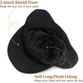 thumbnail image 3 of 2Pack Men&Women Winter Warm Fleece-Lined Knit Beanie Hats with Visor & Ear Flaps for Cold Weather, 3 of 7