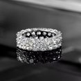 thumbnail image 3 of Anillo Doble Diez Rhinestone Hiphop Oxid Oro Óxido 18k (plata 7) Blanco, 3 of 8