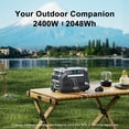 thumbnail image 3 of IEE P2400 2048Wh Solar Generator with 2x200W Panels, 2400W (4800W Surge) LiFePO4 Power Station, Fast Charging, APP Control, 16 Ports, UPS Battery Backup for Home, RV, Camping, 3 of 10