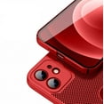 thumbnail image 4 of Heat Dissipation iPhone 12 Case (Red) Breathable Cooling Hollow Cellular Hole Full Camera Lens Protection Ultra Slim Cover, 4 of 5