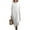 White, variant on Women's Full Size Casual Midi Dress Loose Fit Round Neck with Pockets Soft Drape 100% Polyester Machine Washable