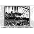 thumbnail image 1 of 24"x36" Gallery Poster, president abraham lincoln second inaugural address in 1865 at the almost completed Capitol building, 1 of 1