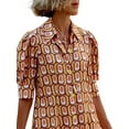 thumbnail image 3 of FASHIONWT Urban Classic Lantern Sleeve Summer Shirt Dress Women, 3 of 4