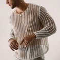 thumbnail image 5 of Men Mesh Top See Through Hollow-out Sexy Polyester Knitted Mesh Top, 5 of 5