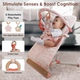 thumbnail image 3 of Tiny Marvels Baby Bouncer Seat 0–12 Months, Ergonomic Portable Design with 3-Point Harness, Soothing Music & Removable Toy Bar, Foldable Baby Seat for Newborns & Toddlers Under 20 lbs, 3 of 7