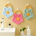 thumbnail image 2 of Hand Towels,Cute Flower Hand Towels with Hanging Loop,Hanging Hand Towels for Bathroom Kitchen,Quick Dry Hand Bath Towel, 2 of 8
