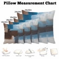thumbnail image 5 of Throw Pillow Covers, Blue Brown Decorative Throw Pillow Covers 18x18 Inch, Ombre Abstract Street Art Mottled Texture Square Linen Pillow Cases for Couch/Living Room/Sofa, 5 of 9