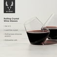 thumbnail image 2 of Viski Rolling Crystal Wine Glasses, Birthday, Wedding, Gifts,12oz, Set of 2, 2 of 10