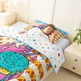 thumbnail image 3 of Erosebridal Hockey Ice Cream Drip Twin Comforter Sets, Waffle US Flag Bedding Set, Colorful Polka Dots Reversible, 1 Comforter and 1 Pillowcase, 3 of 6