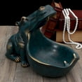 thumbnail image 3 of Jierger Statue de Rangement en Résine Hippopotame à Grande Bouche, Plat à Bonbons Amusant et Bol de Clés d'Entrée, Figurine Artistique de Table, Contenant Multifonction pour Bricoles pour Décoration d'Entrée de Maison Salon Bureau, 3 of 7