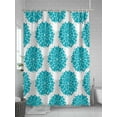 thumbnail image 5 of Shower Curtains Turquoise Hydrangea Flowers Bath Curtain Grey Floral Modern Waterproof Bathroom Shower Curtain Set with Hooks Decoration 36 x 72 Inches, 5 of 7