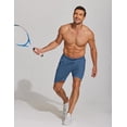thumbnail image 5 of COOFANDY 2 Pack Mens Athletic Running Shorts 7'' Gym Workout Shorts Lightweight Drawstring Training Shorts with Zipper Pockets, 5 of 6